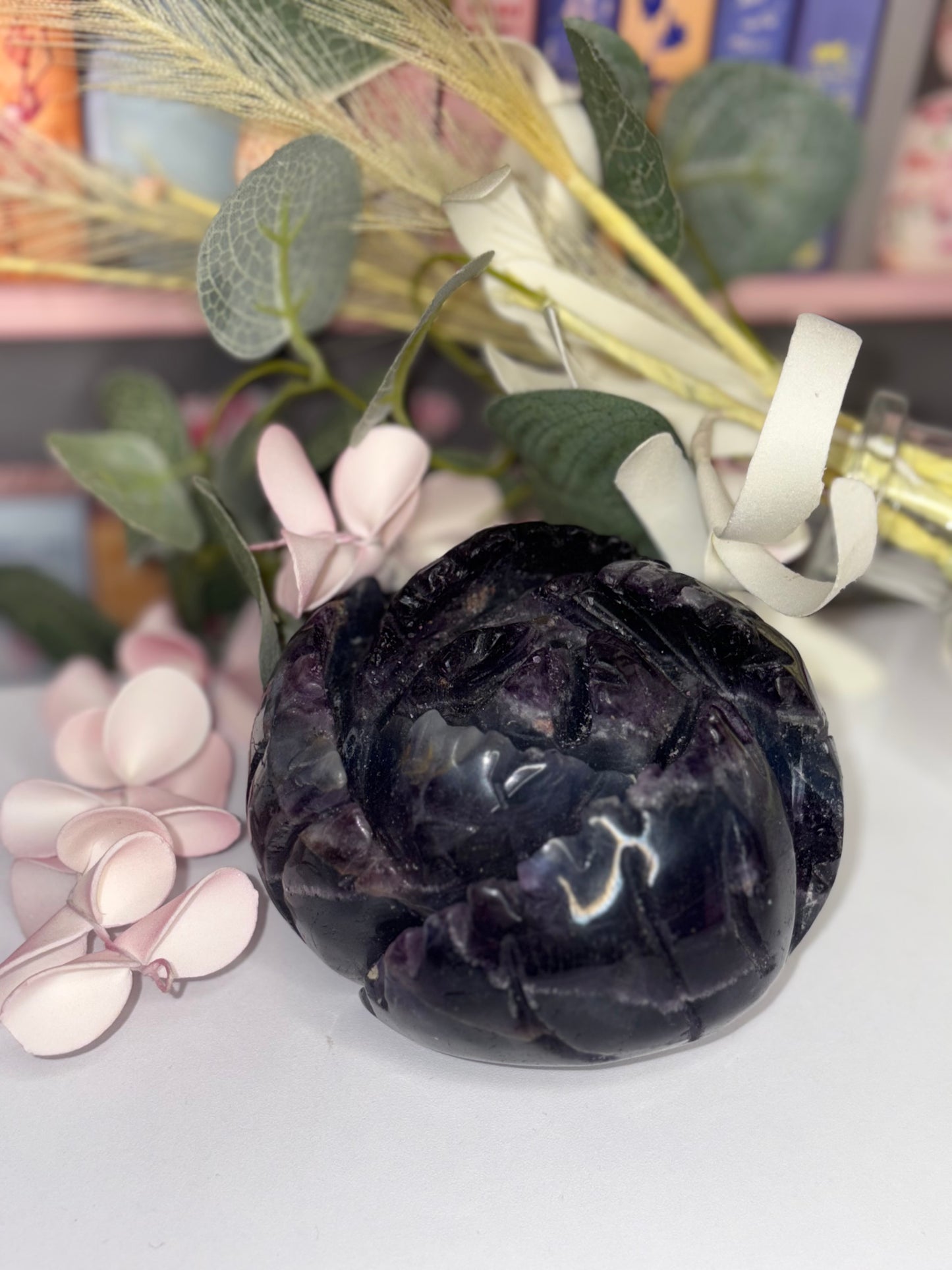 AAA Grade Hand Carved Fluorite Rose From China