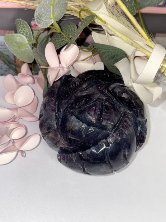 AAA Grade Hand Carved Fluorite Rose From China