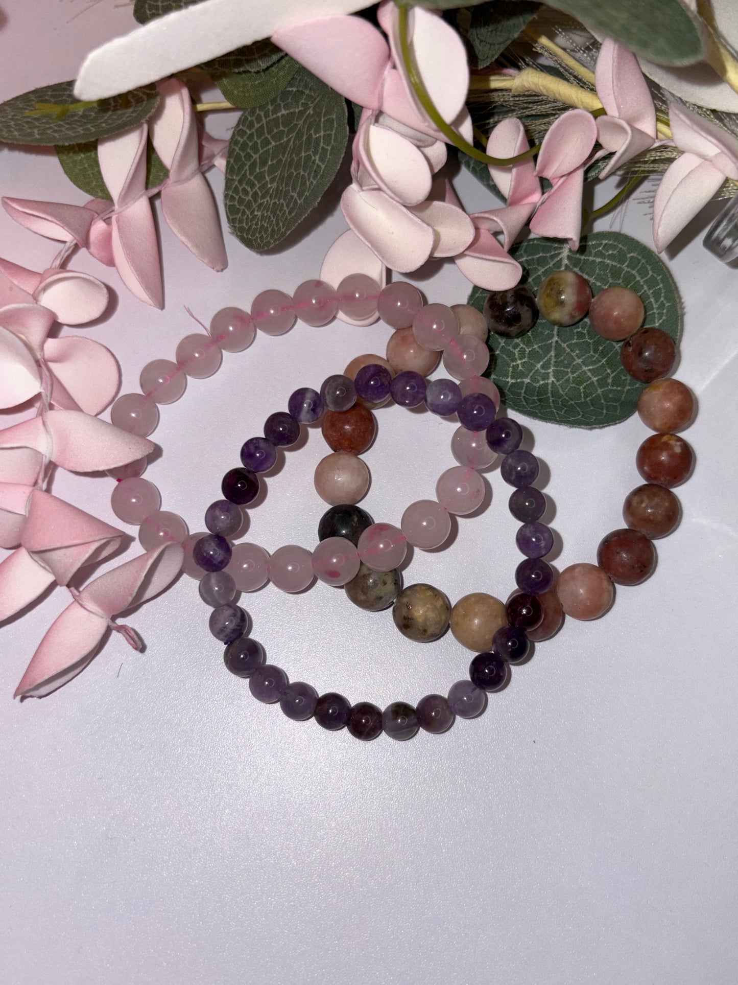 Love and Healing Crystal Bracelet Set