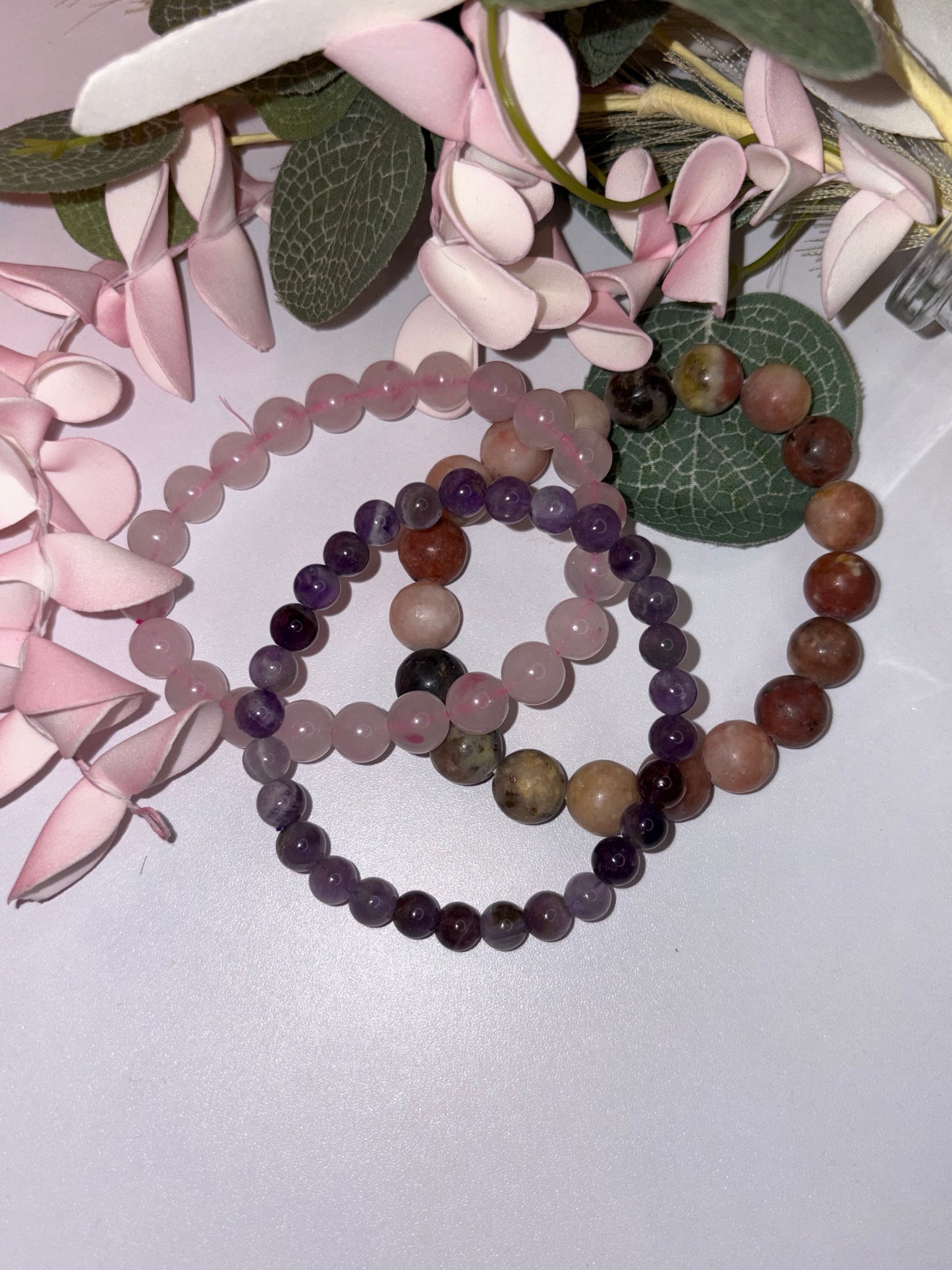 Love and Healing Crystal Bracelet Set