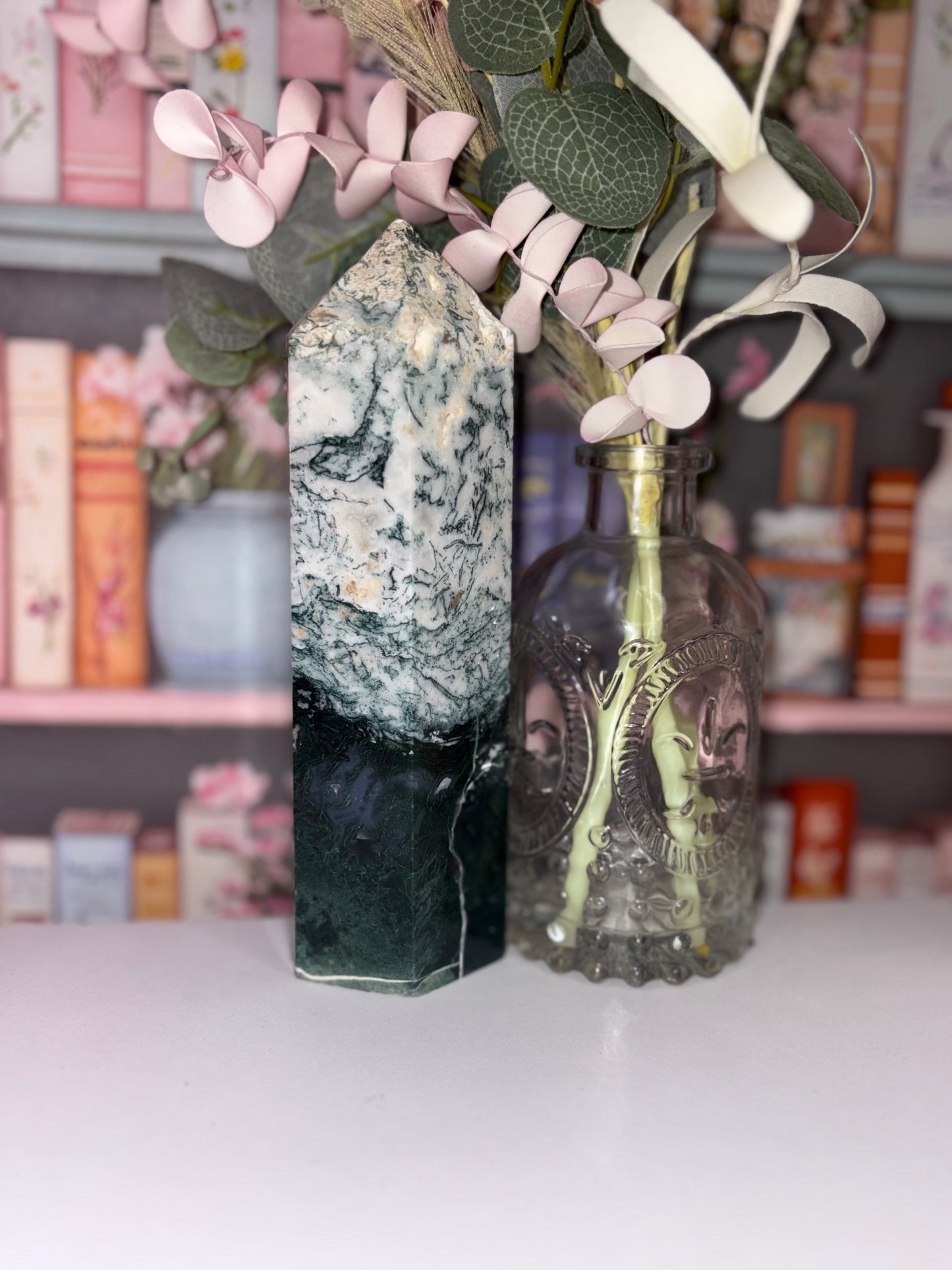 Tree Agate Large Tower From India