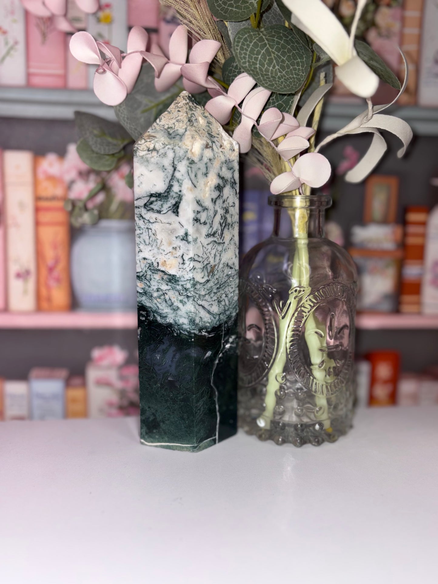 Tree Agate Large Tower From India