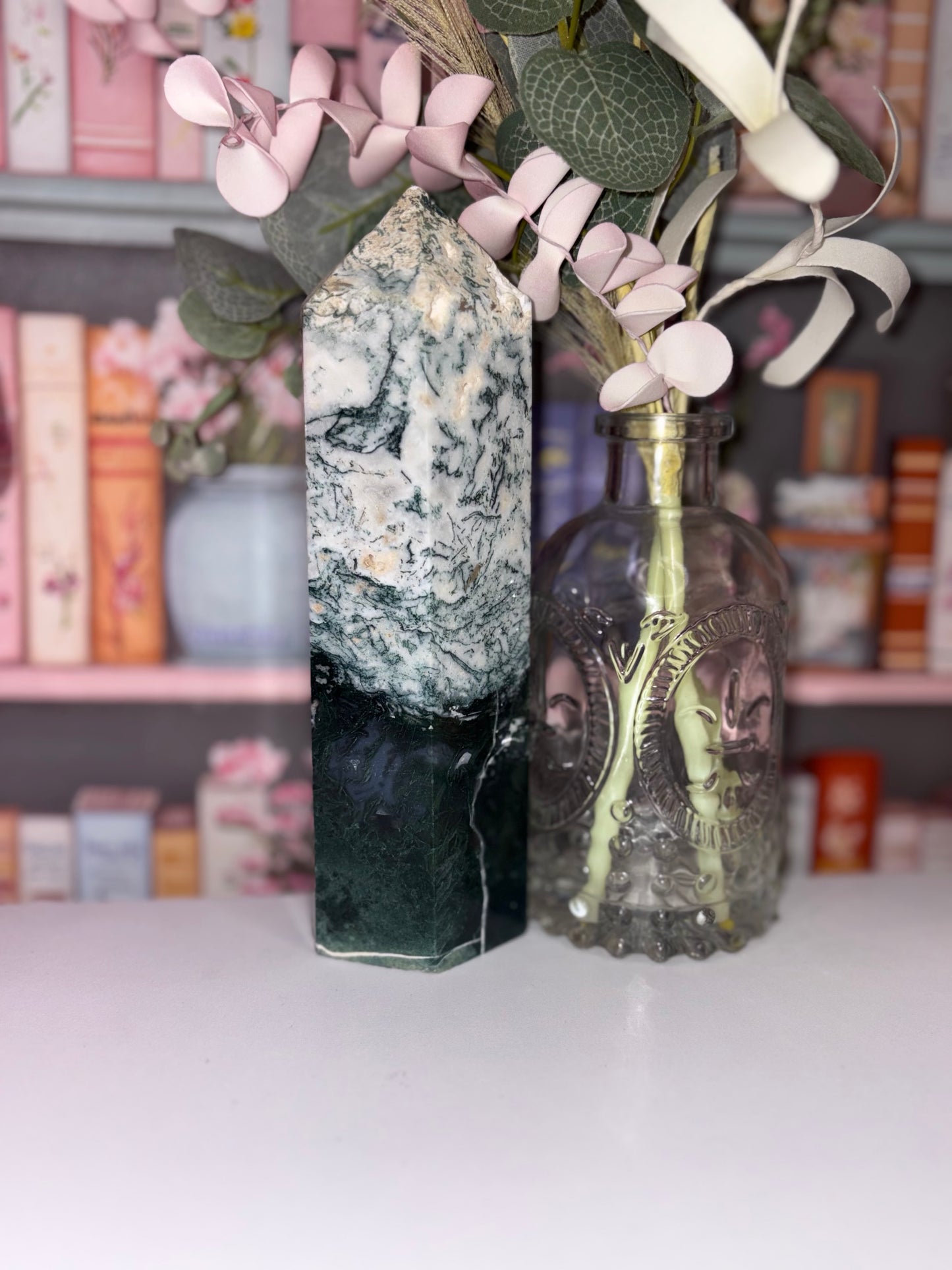 Tree Agate Large Tower From India