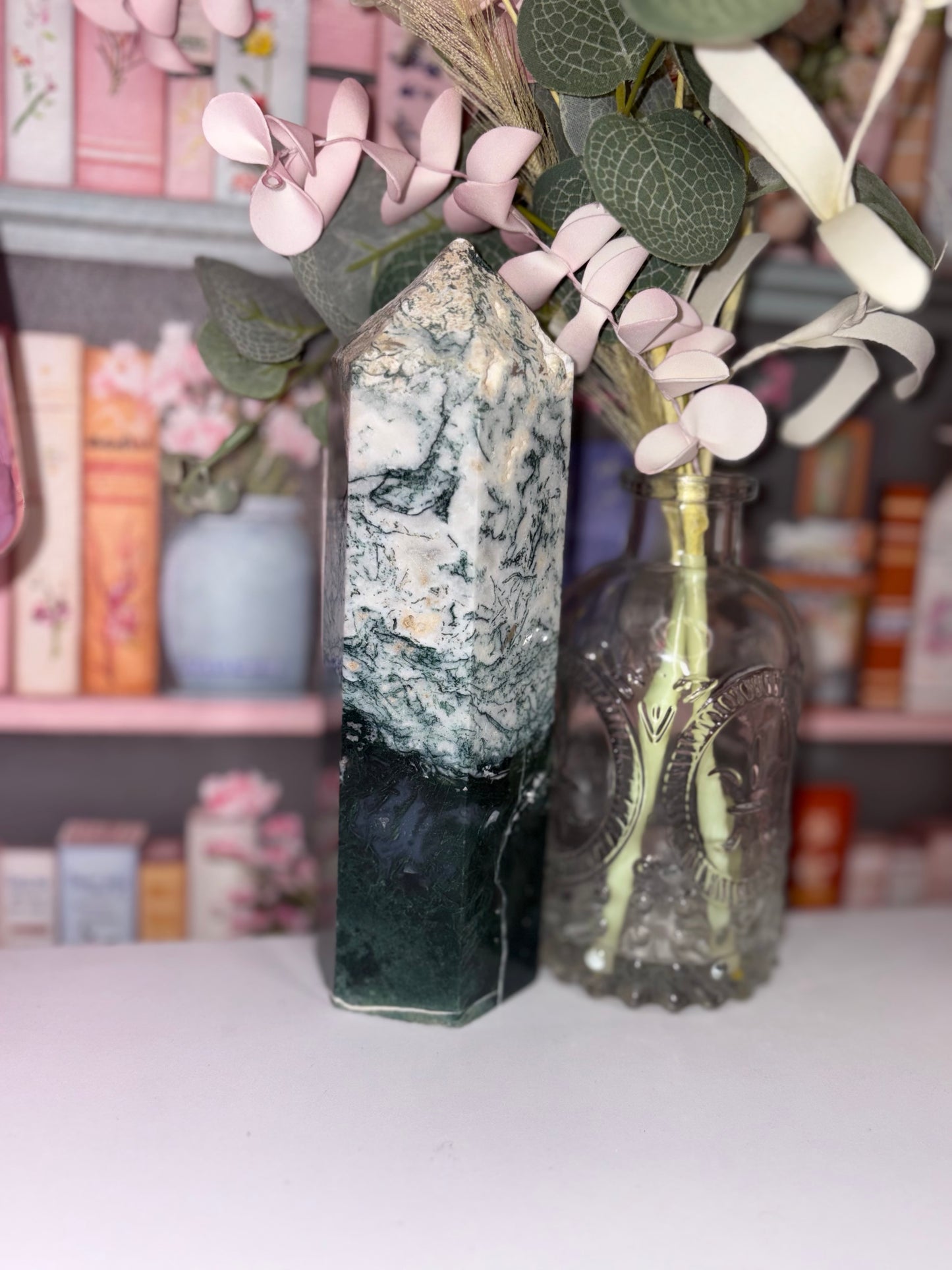 Tree Agate Large Tower From India