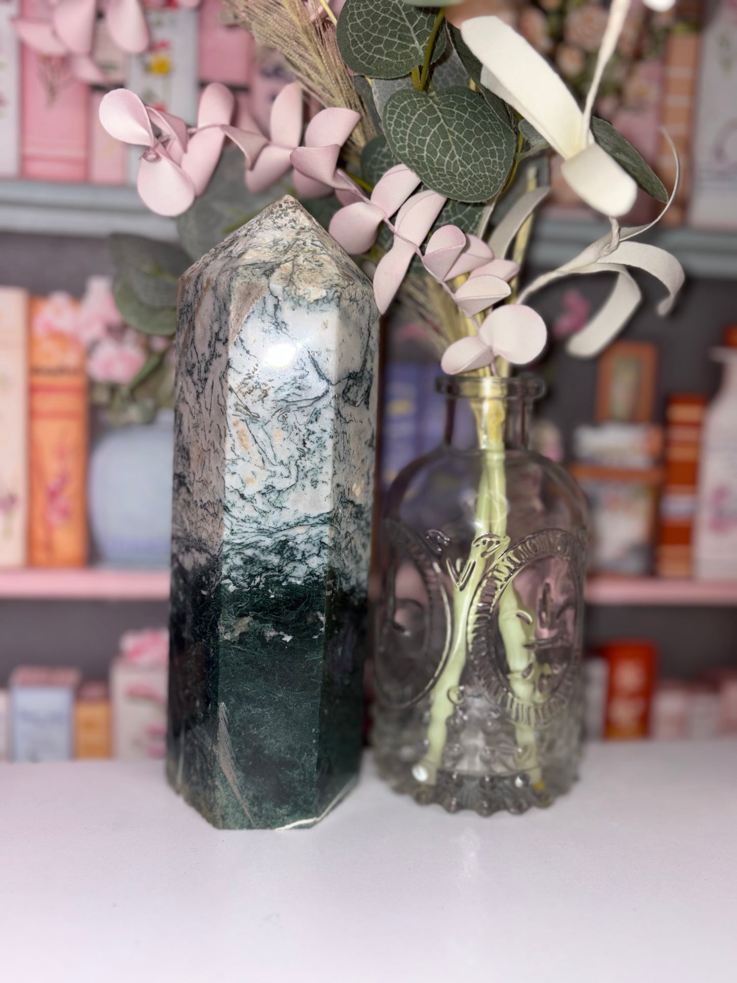 Tree Agate Large Tower From India