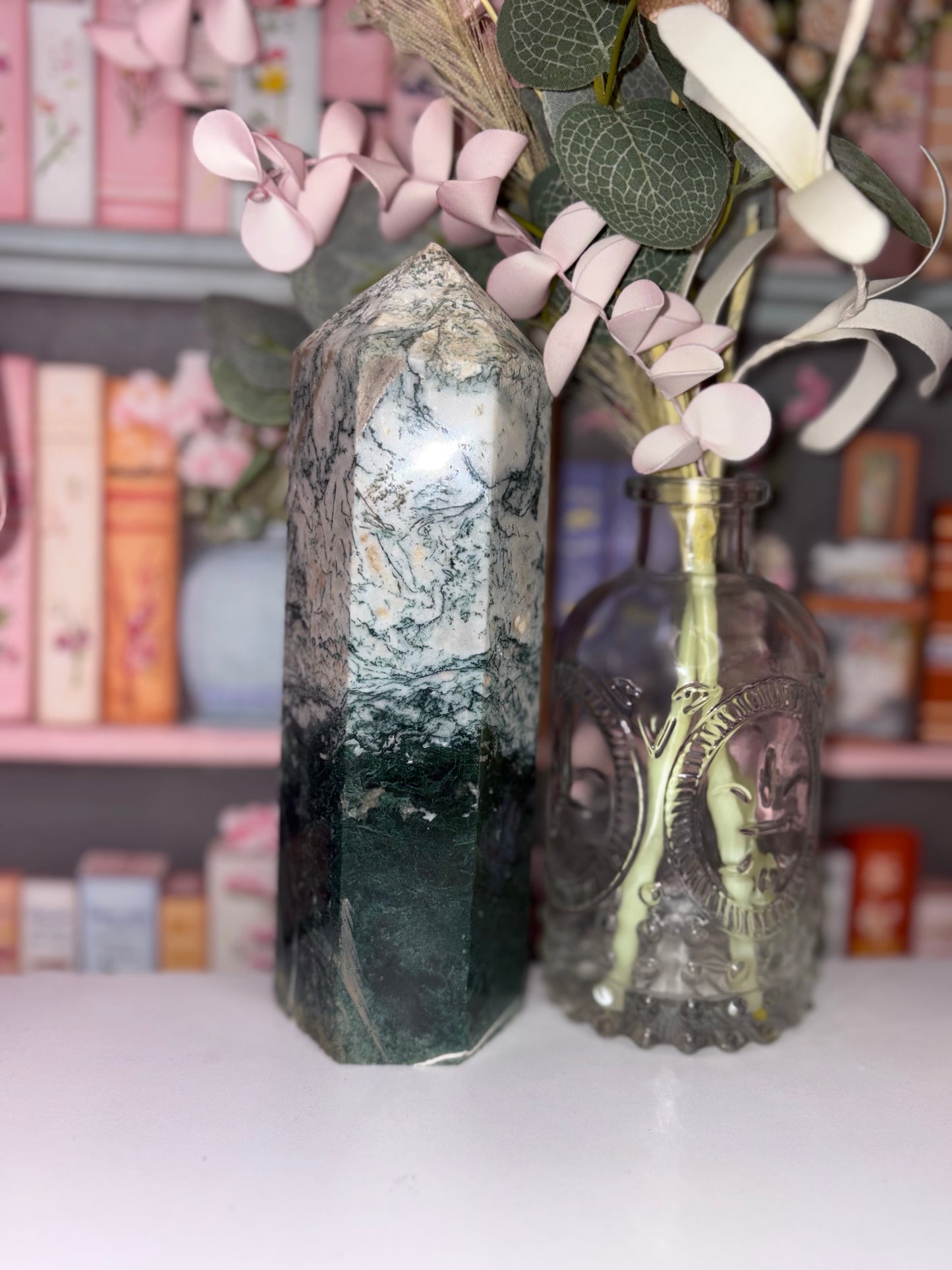 Tree Agate Large Tower From India