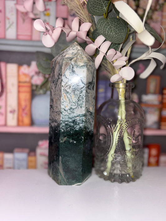 Tree Agate Large Tower From India
