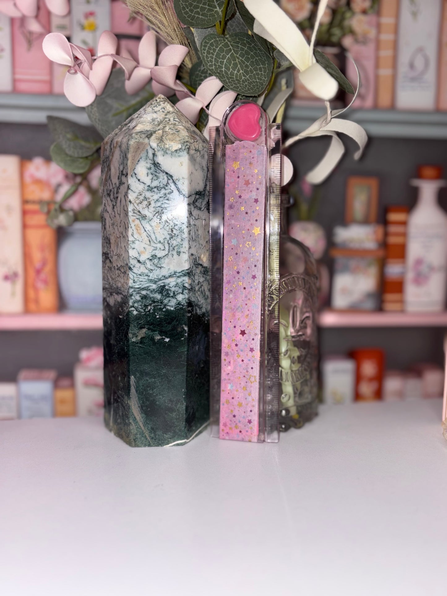 Tree Agate Large Tower From India