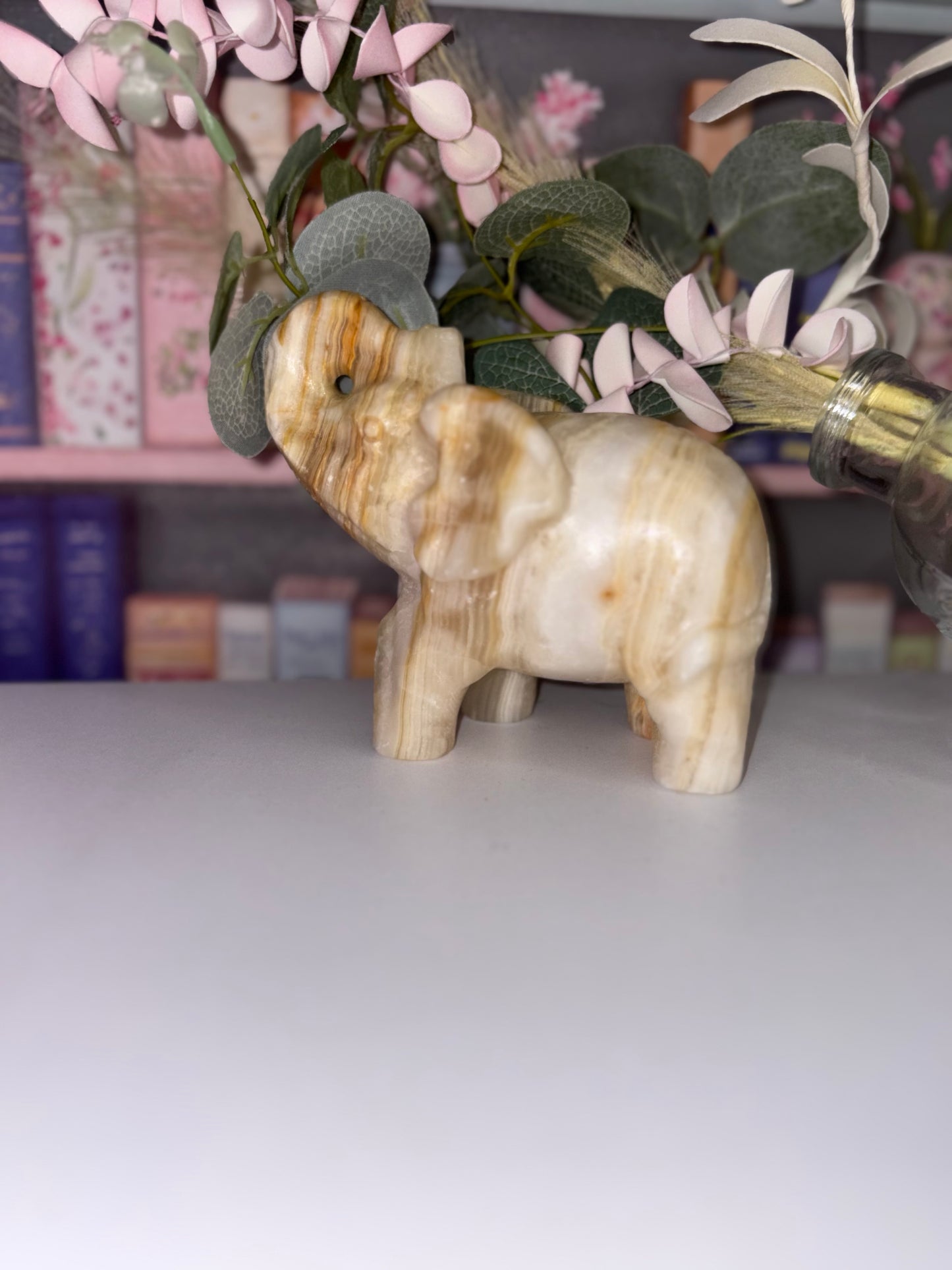Calcite Elephant  "Hand Carved Piece"