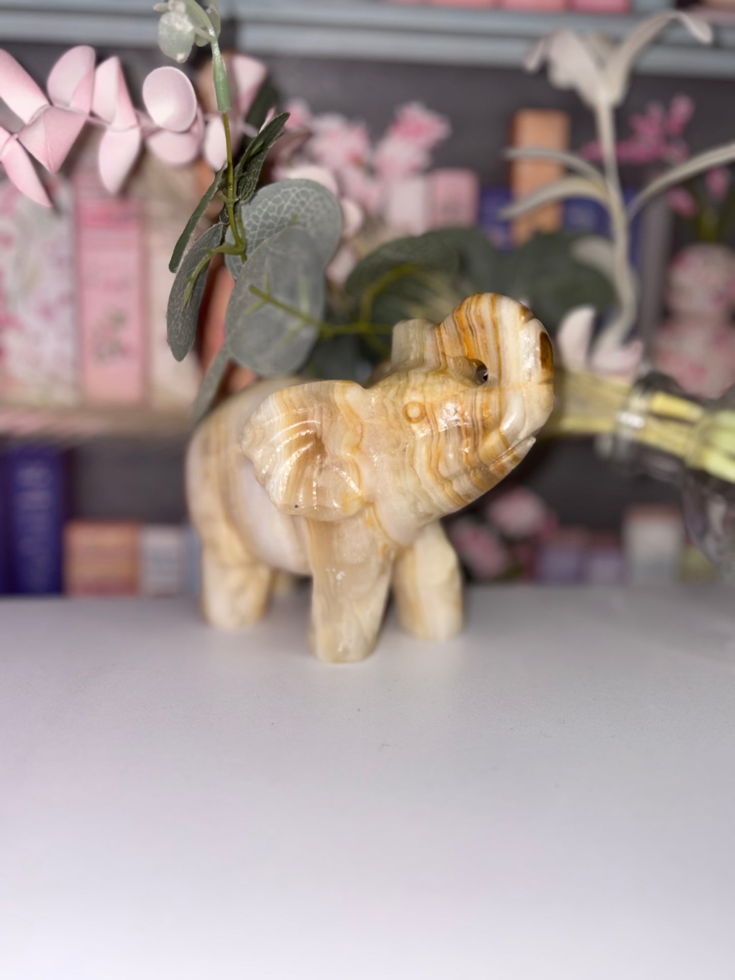 Calcite Elephant  "Hand Carved Piece"