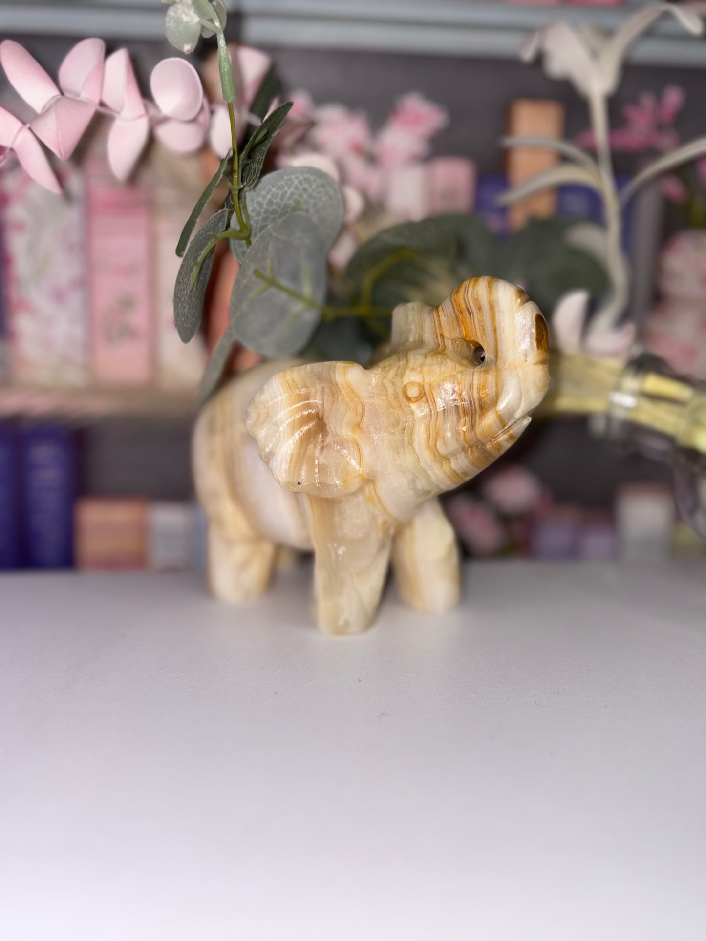 Calcite Elephant  "Hand Carved Piece"