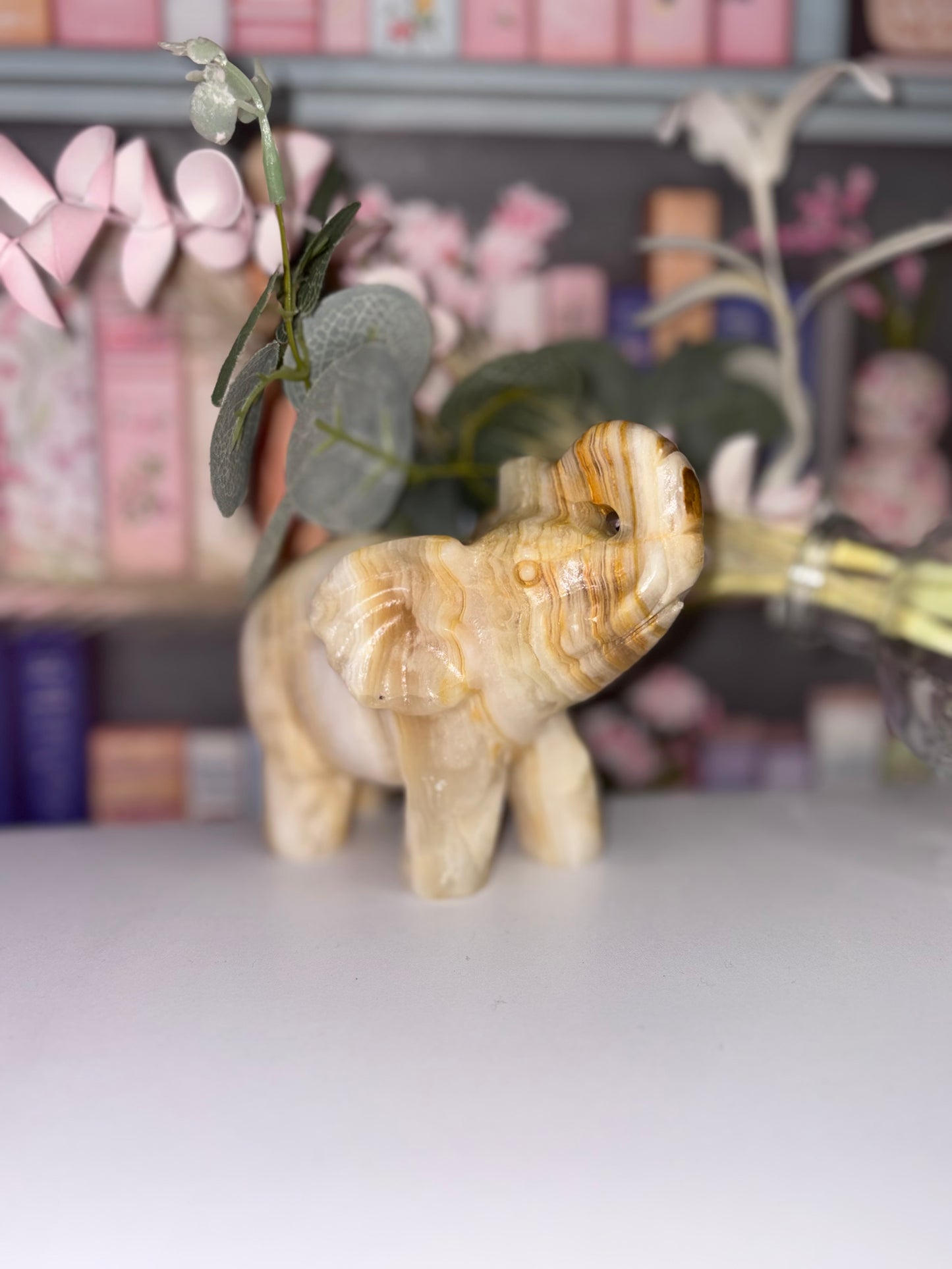 Calcite Elephant  "Hand Carved Piece"