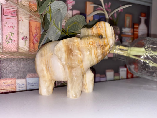 Calcite Elephant  "Hand Carved Piece"
