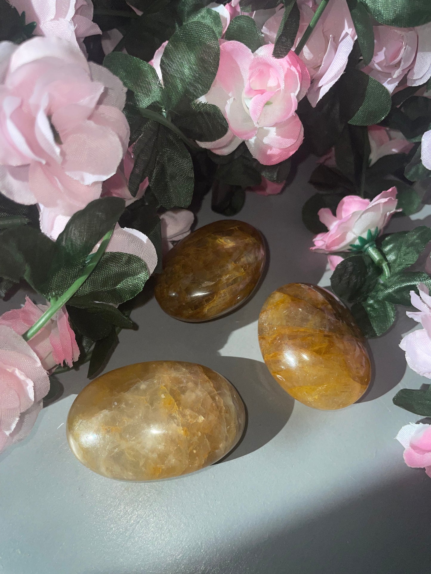 Golden Healer Quartz Palm Stone