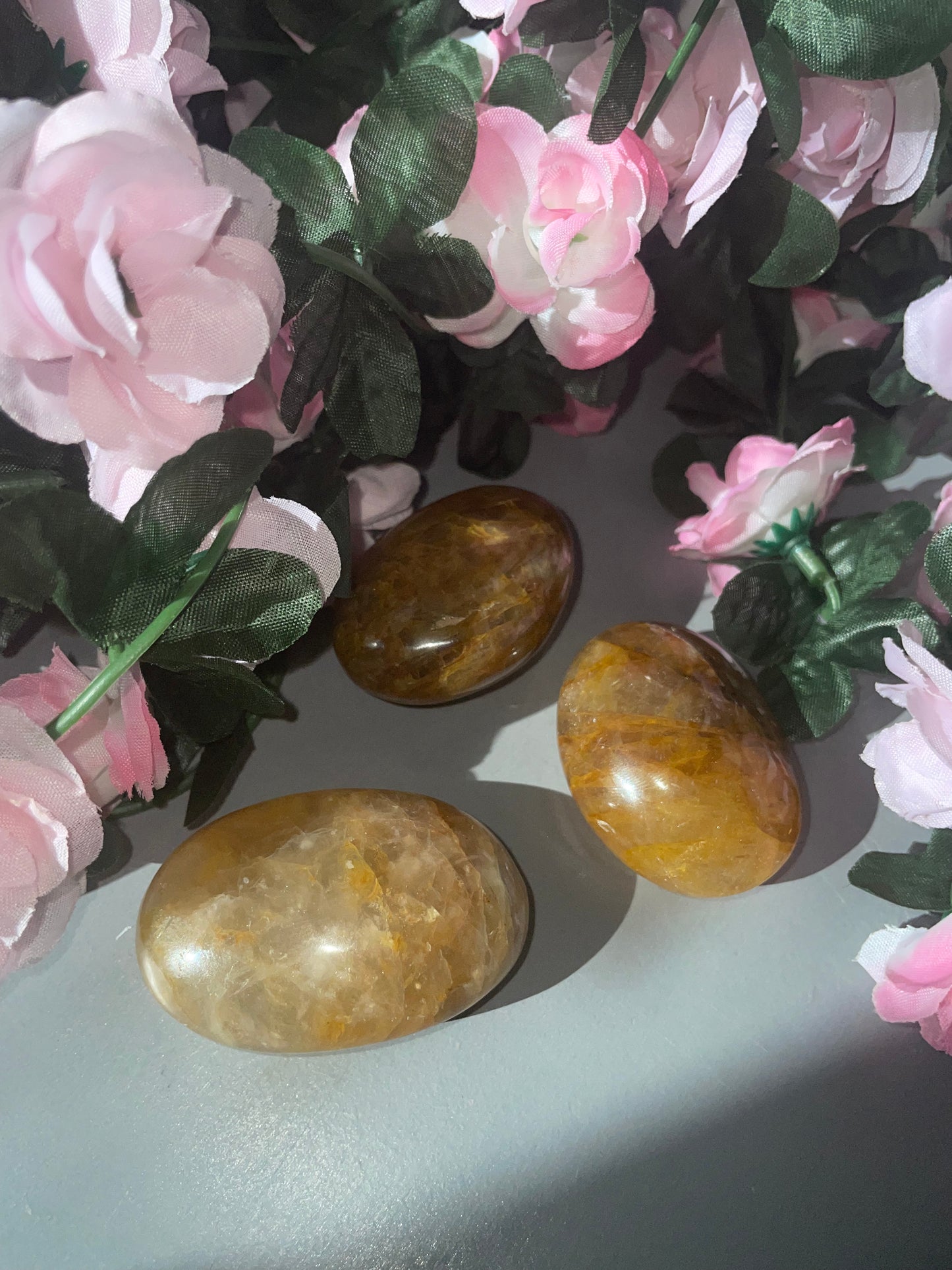 Golden Healer Quartz Palm Stone