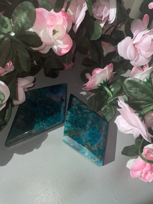 Stunning Blue Apatite Diamond