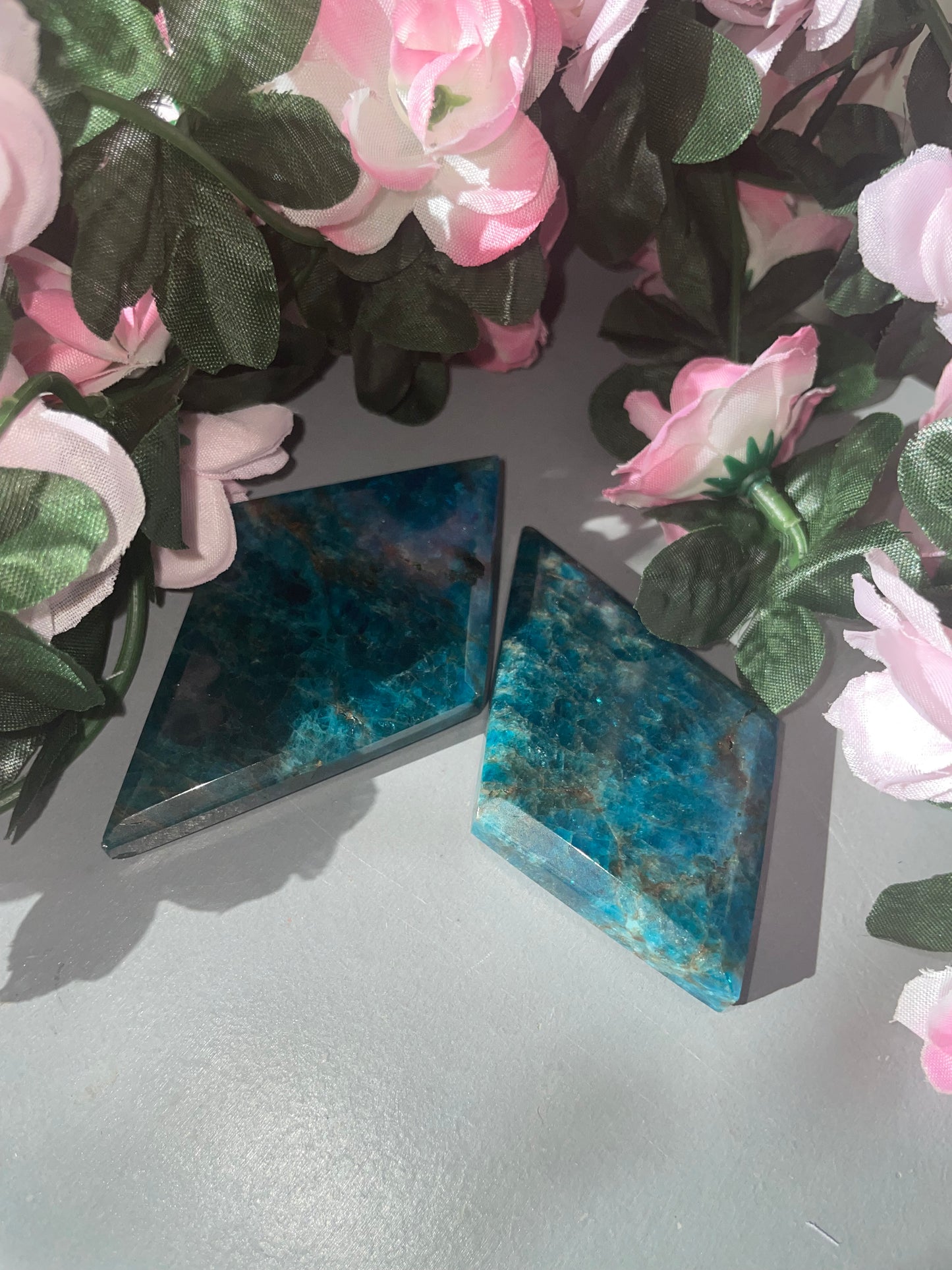Stunning Blue Apatite Diamond
