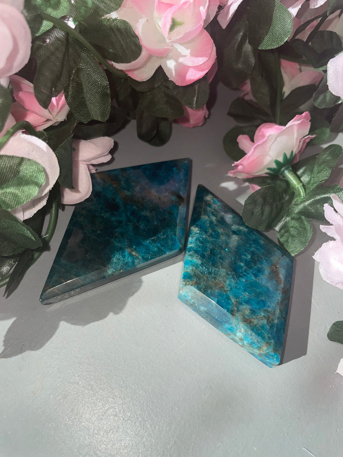 Stunning Blue Apatite Diamond