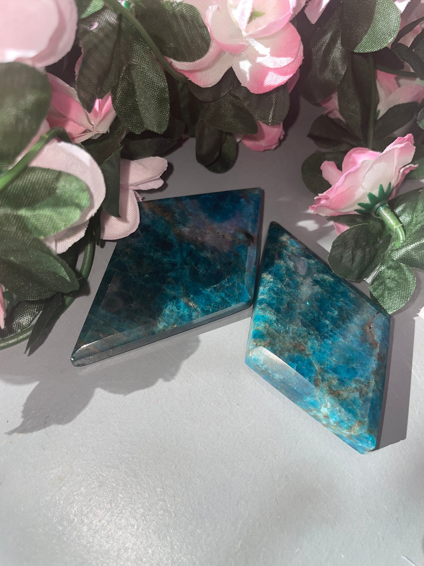 Stunning Blue Apatite Diamond