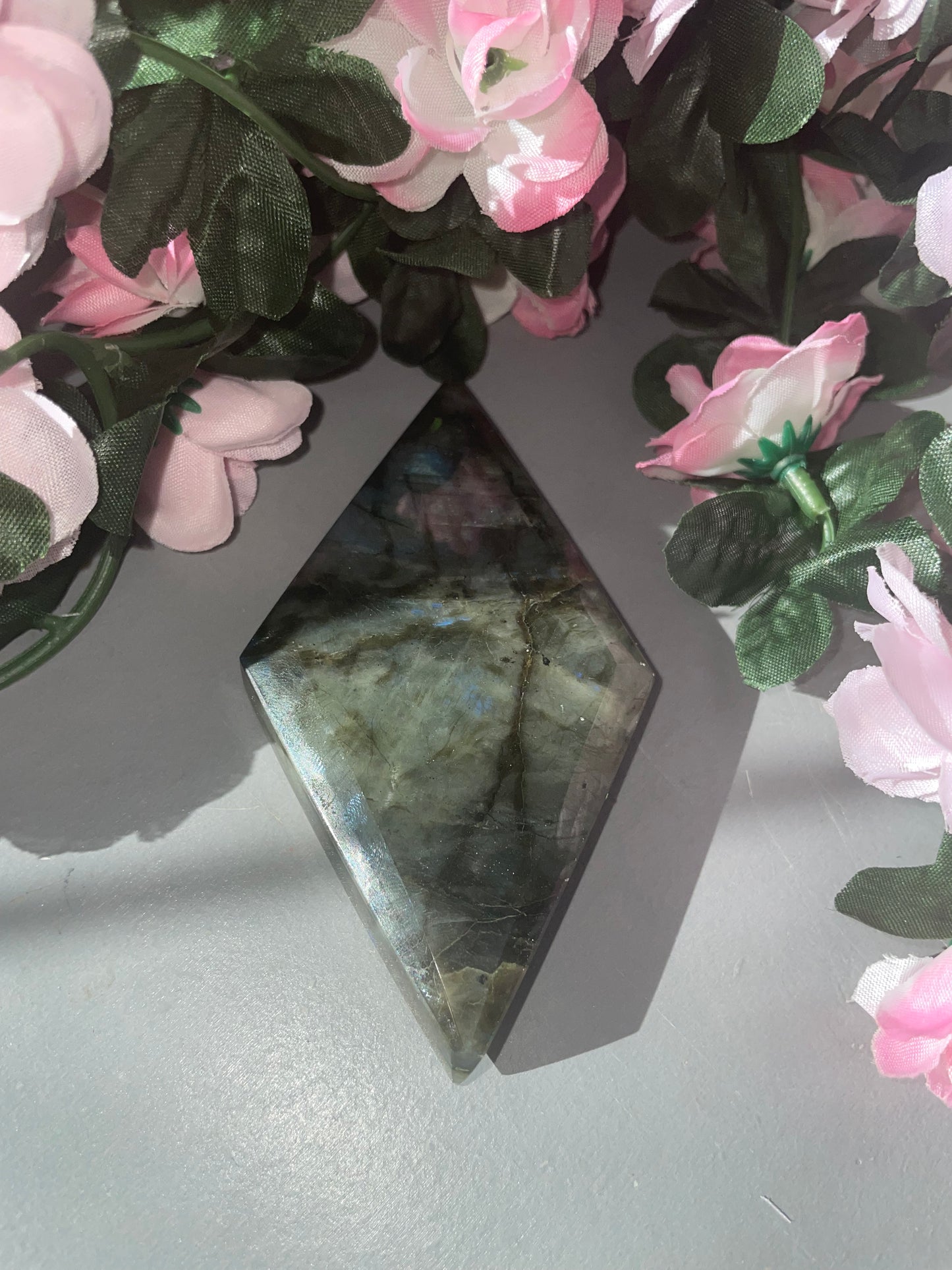 Labradorite Diamond Carving