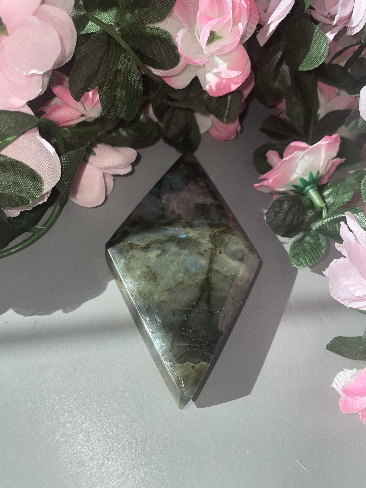 Labradorite Diamond Carving