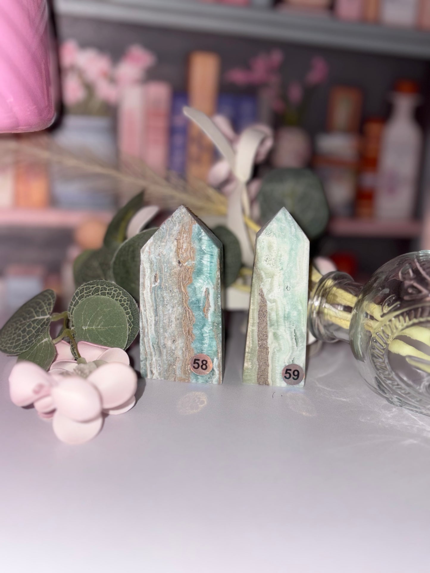 Hemimorphite Crystal Tower: Dreamy and Calming
