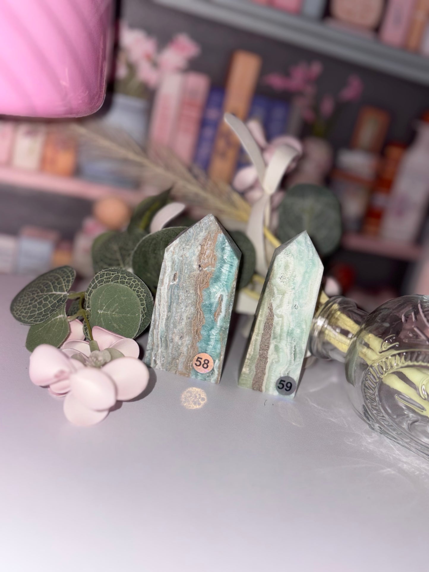 Hemimorphite Crystal Tower: Dreamy and Calming