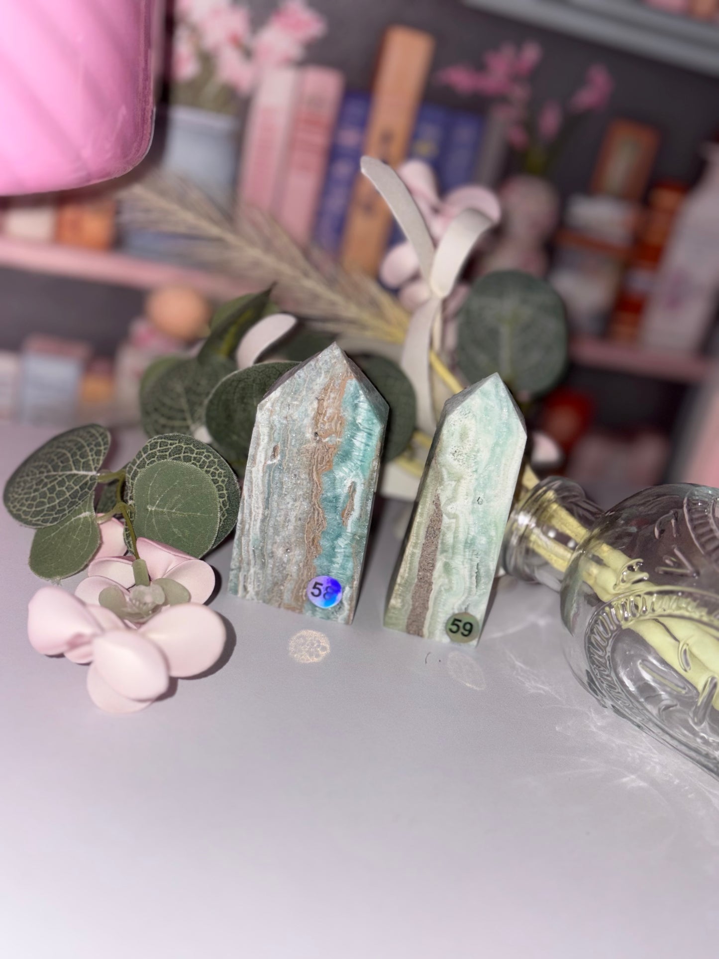 Hemimorphite Crystal Tower: Dreamy and Calming