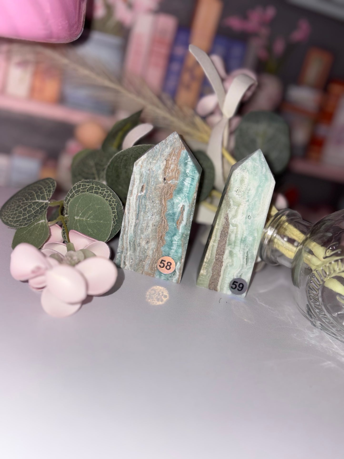 Hemimorphite Crystal Tower: Dreamy and Calming