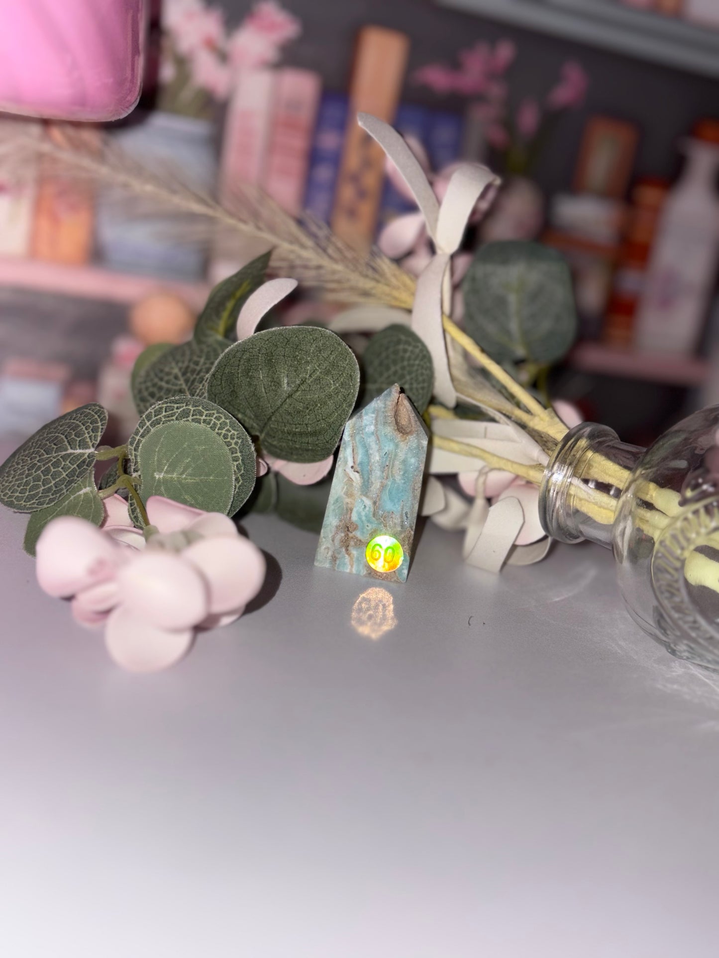Hemimorphite Crystal Tower: Dreamy and Calming