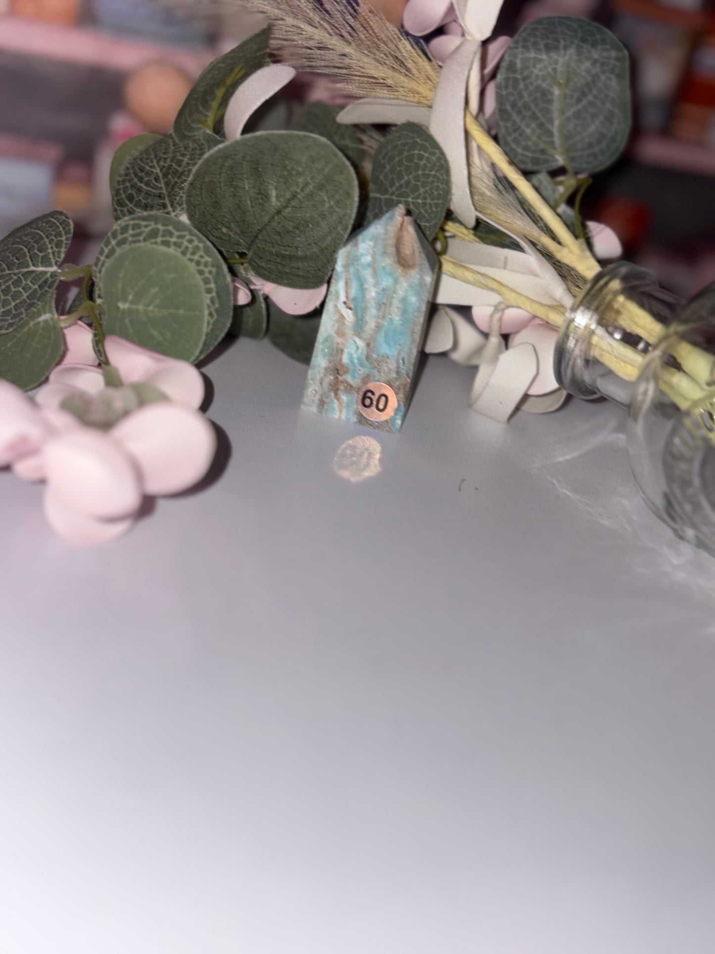 Hemimorphite Crystal Tower: Dreamy and Calming