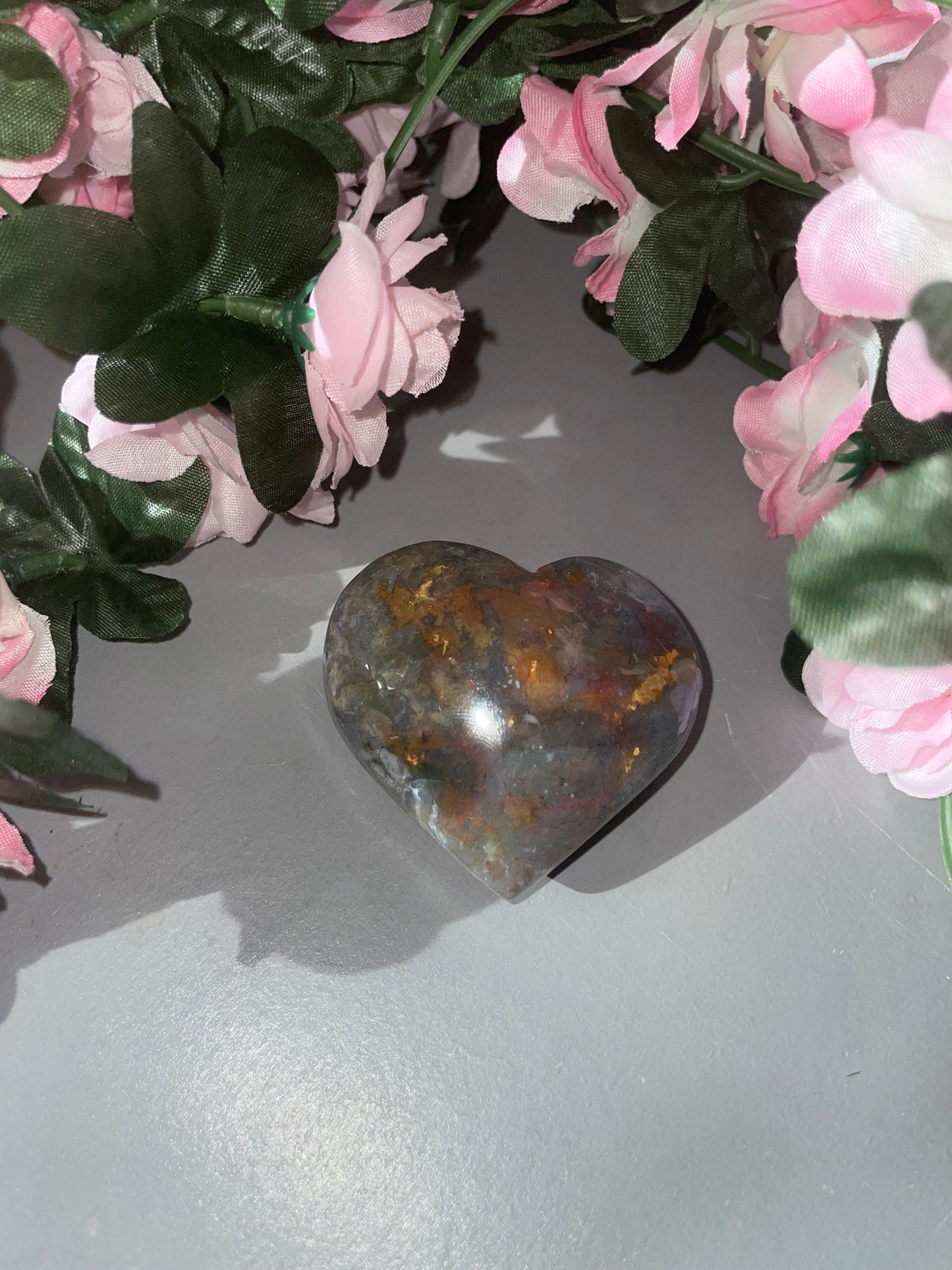 Bloodstone Heart Carving