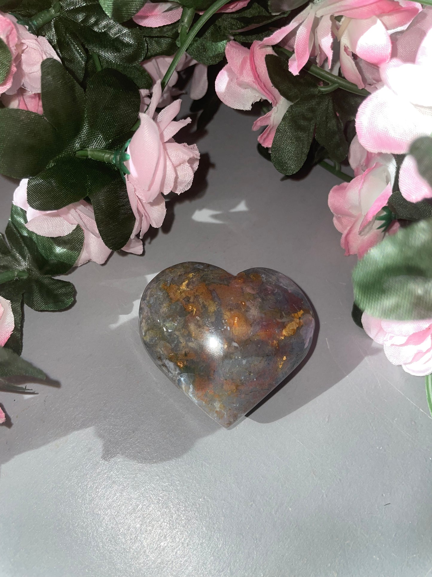 Bloodstone Heart Carving