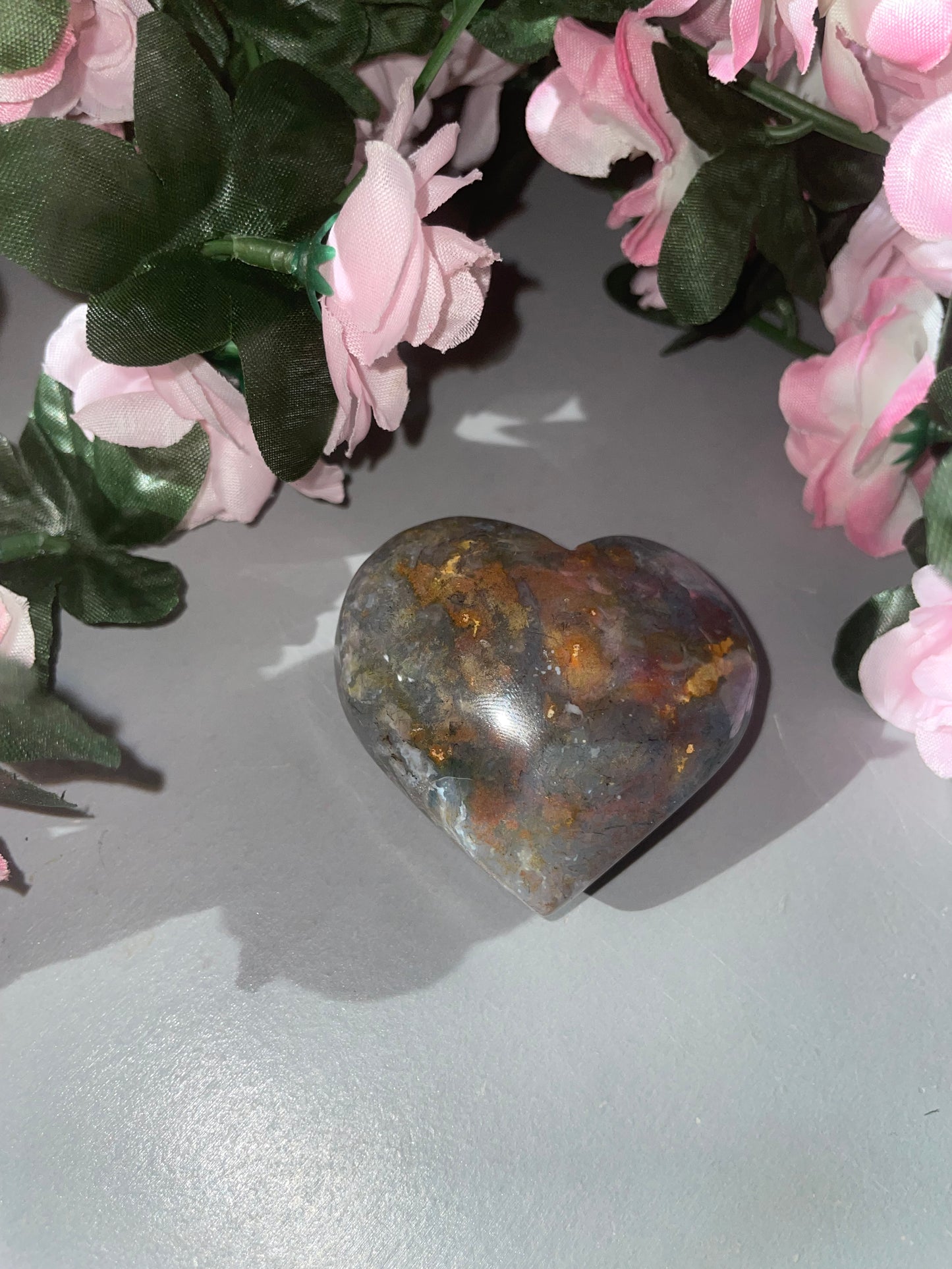 Bloodstone Heart Carving