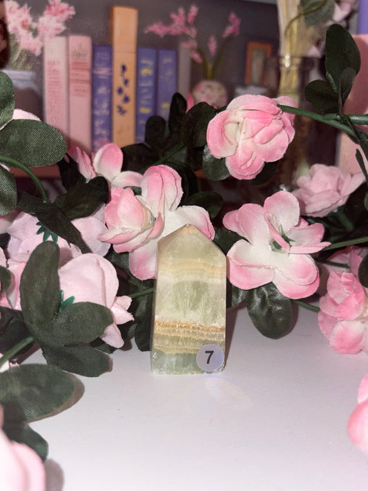 Pistachio Calcite Tower - Stunning Piece 7