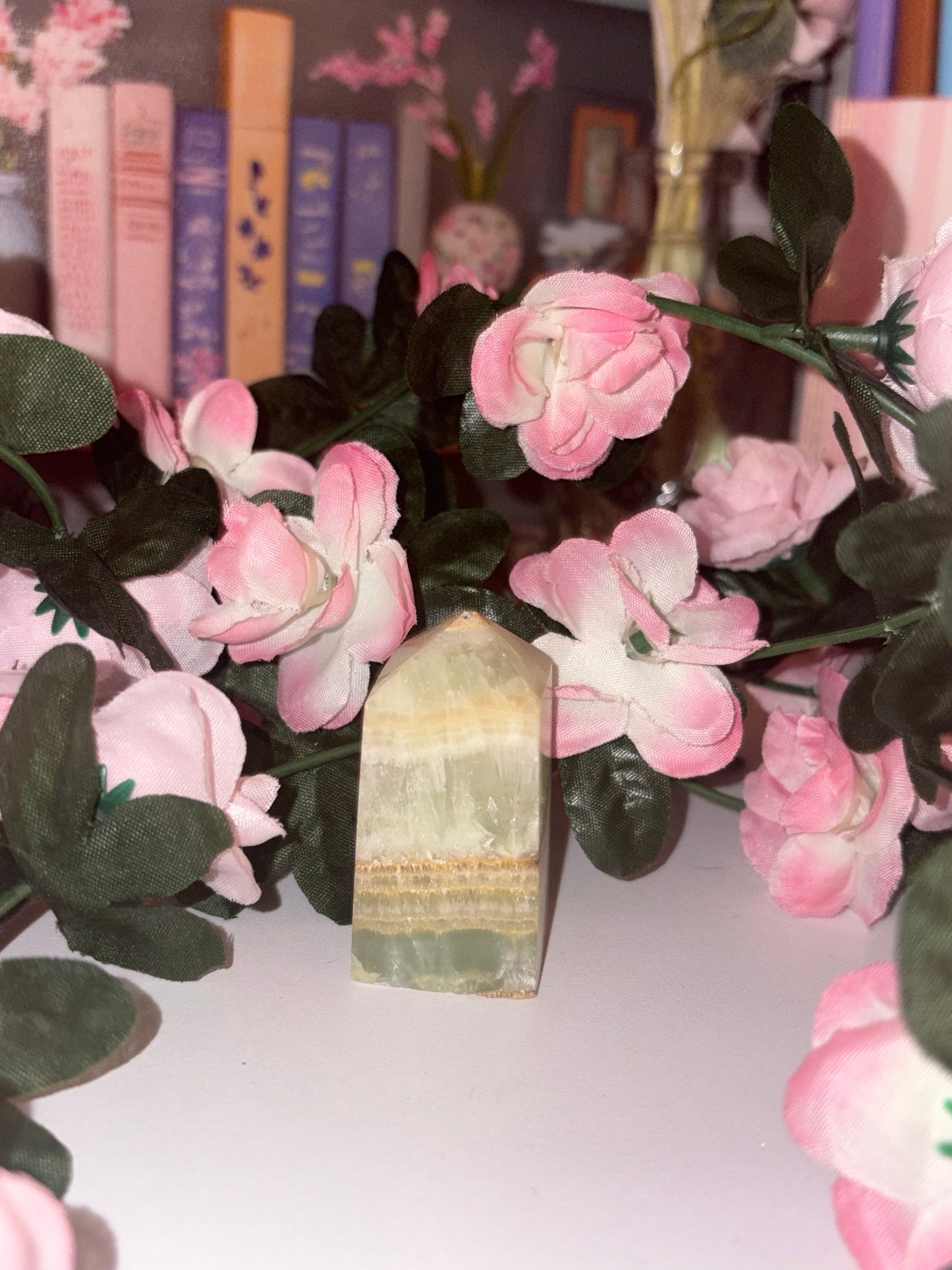Pistachio Calcite Tower - Stunning Piece 7