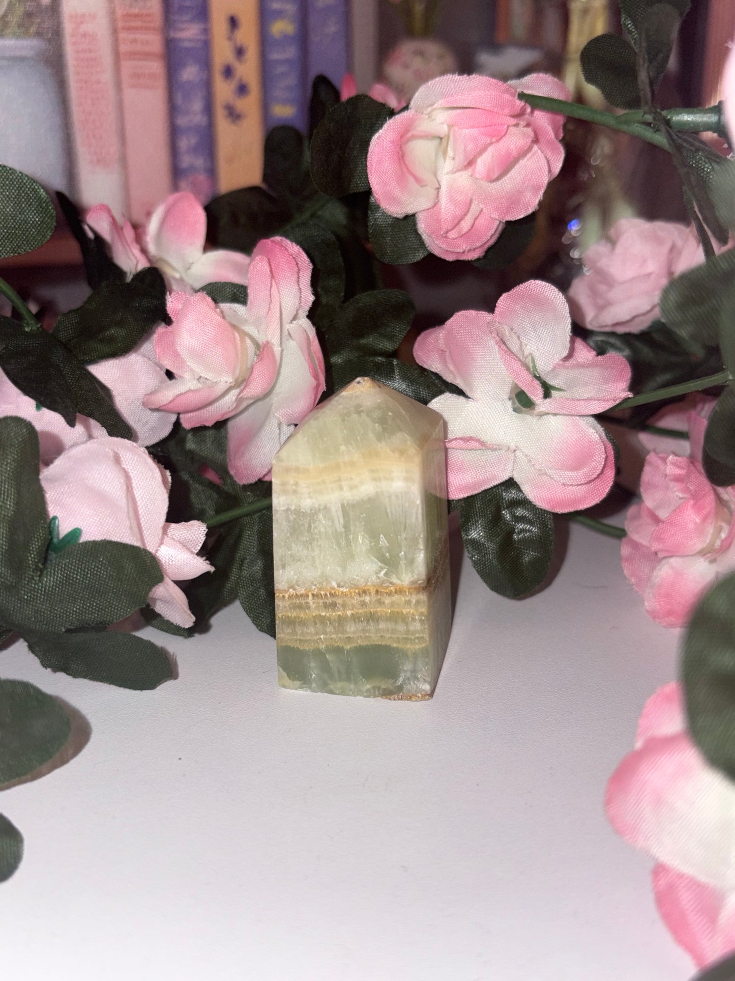 Pistachio Calcite Tower - Stunning Piece 7