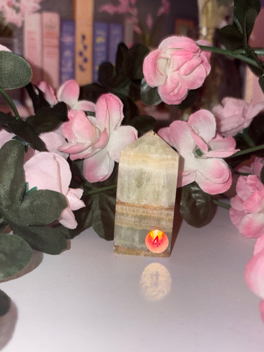 Pistachio Calcite Tower - Stunning Piece 4