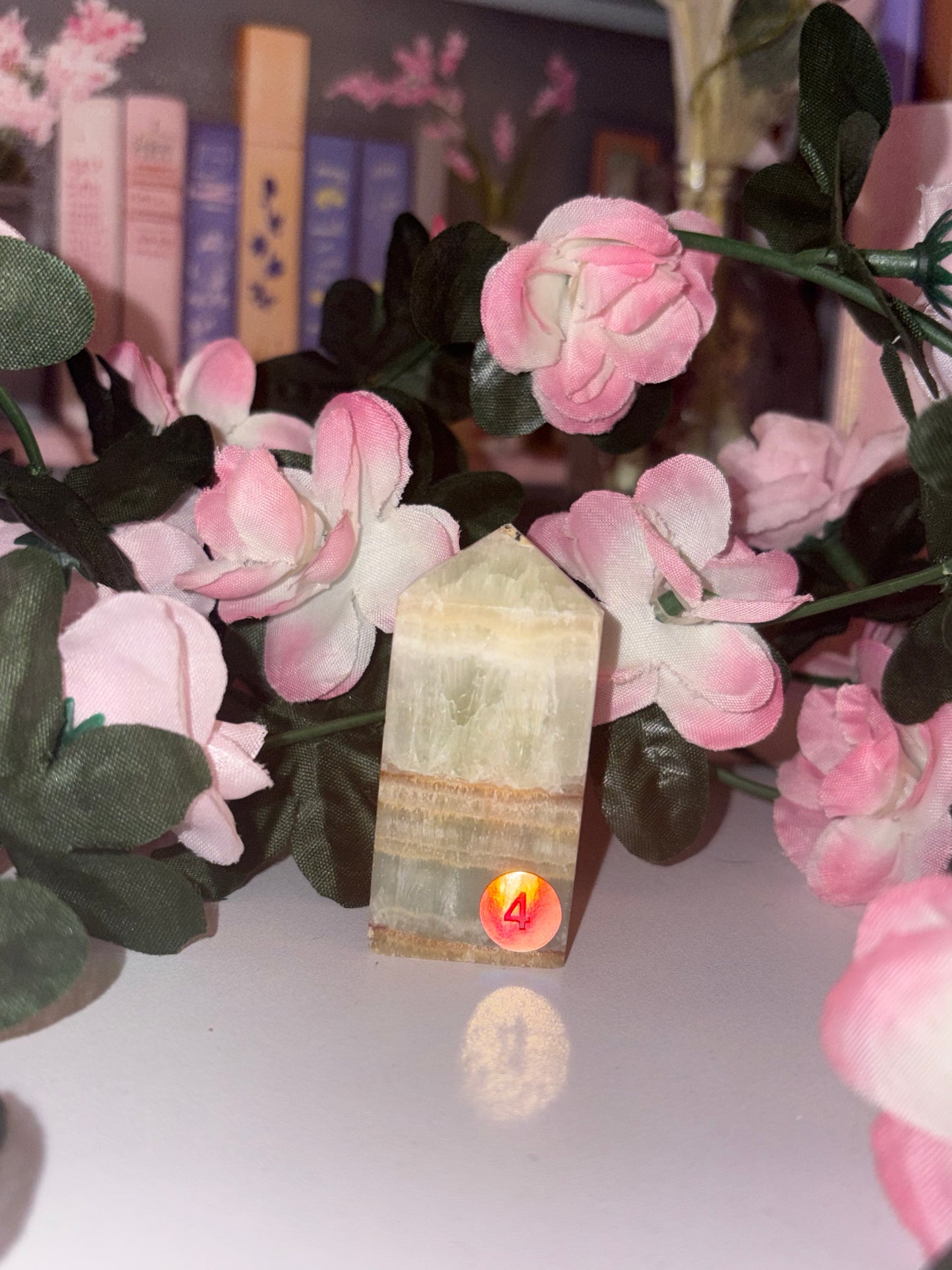 Pistachio Calcite Tower - Stunning Piece 4