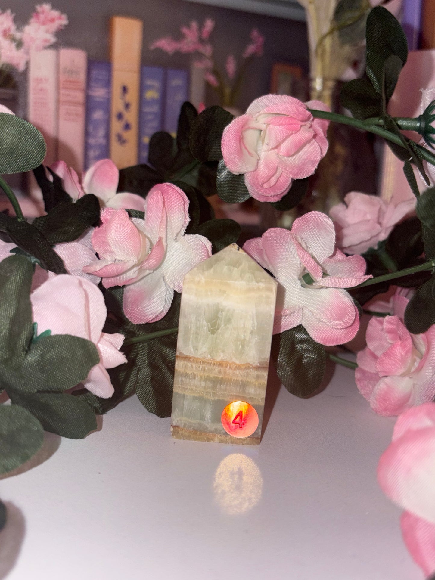 Pistachio Calcite Tower - Stunning Piece 4