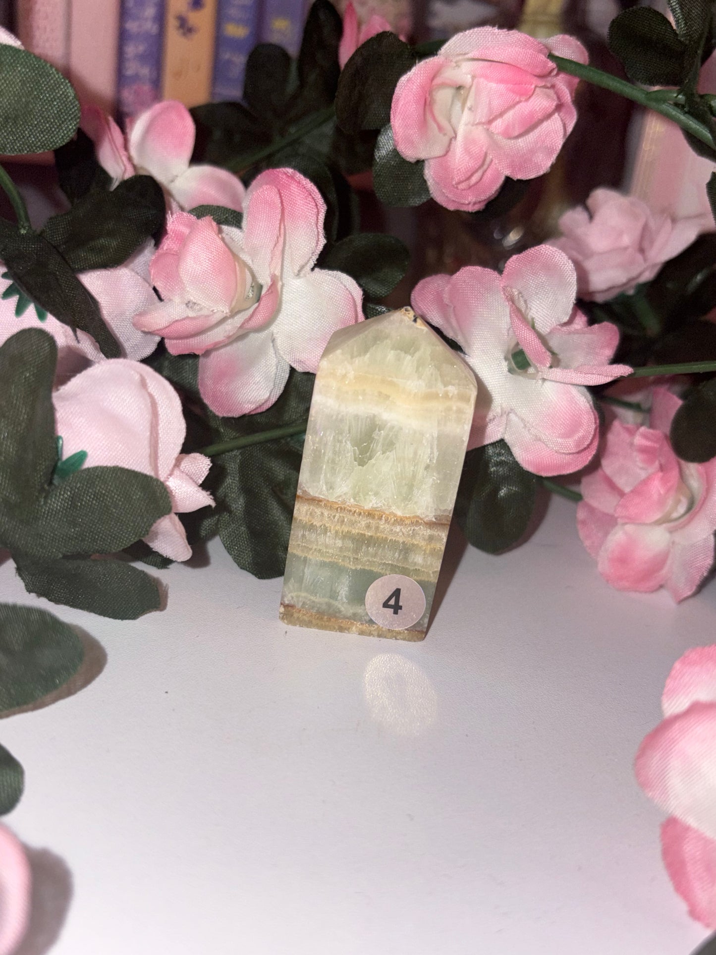 Pistachio Calcite Tower - Stunning Piece 4
