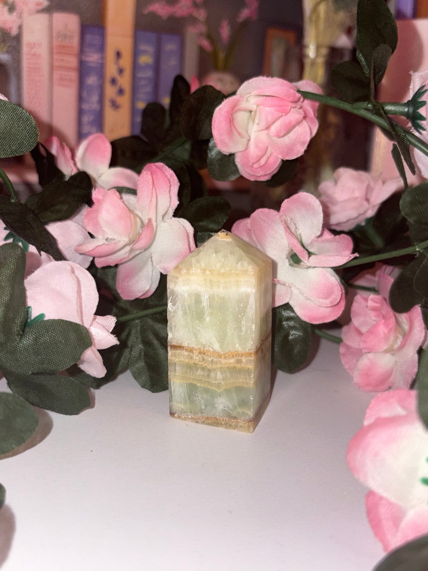 Pistachio Calcite Tower - Stunning Piece 4