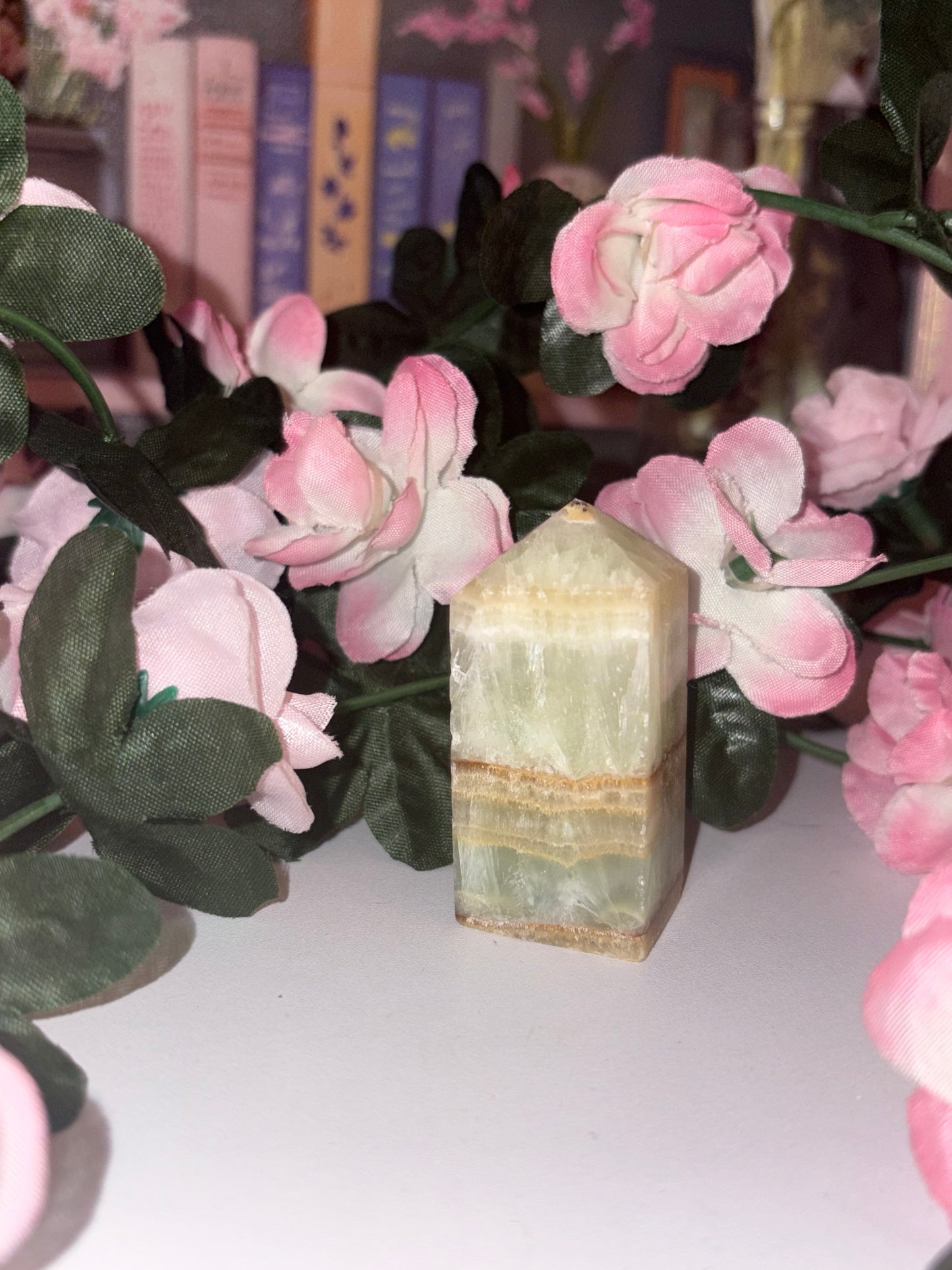 Pistachio Calcite Tower - Stunning Piece 4
