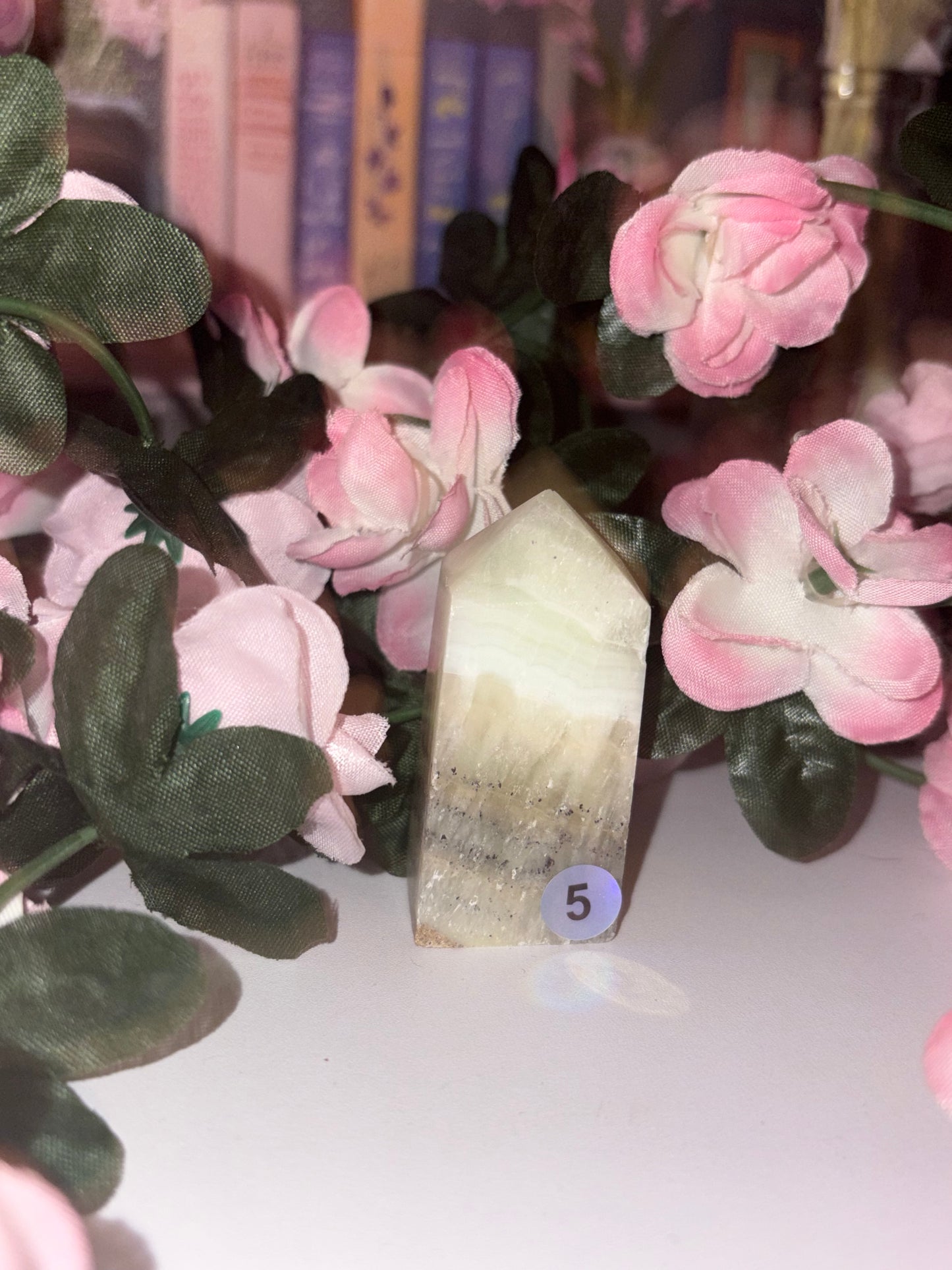 Pistachio Calcite Tower - Stunning Piece 5