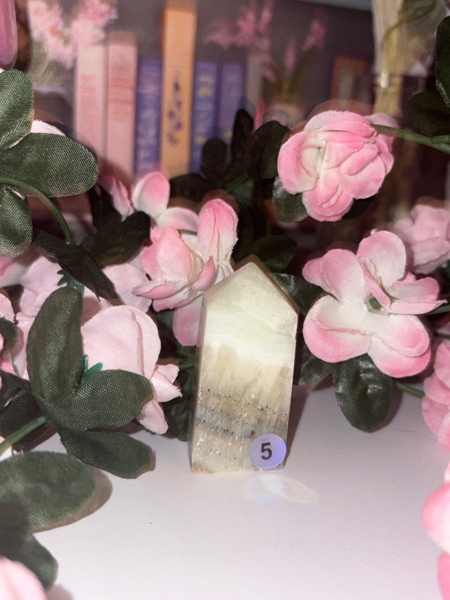 Pistachio Calcite Tower - Stunning Piece 5