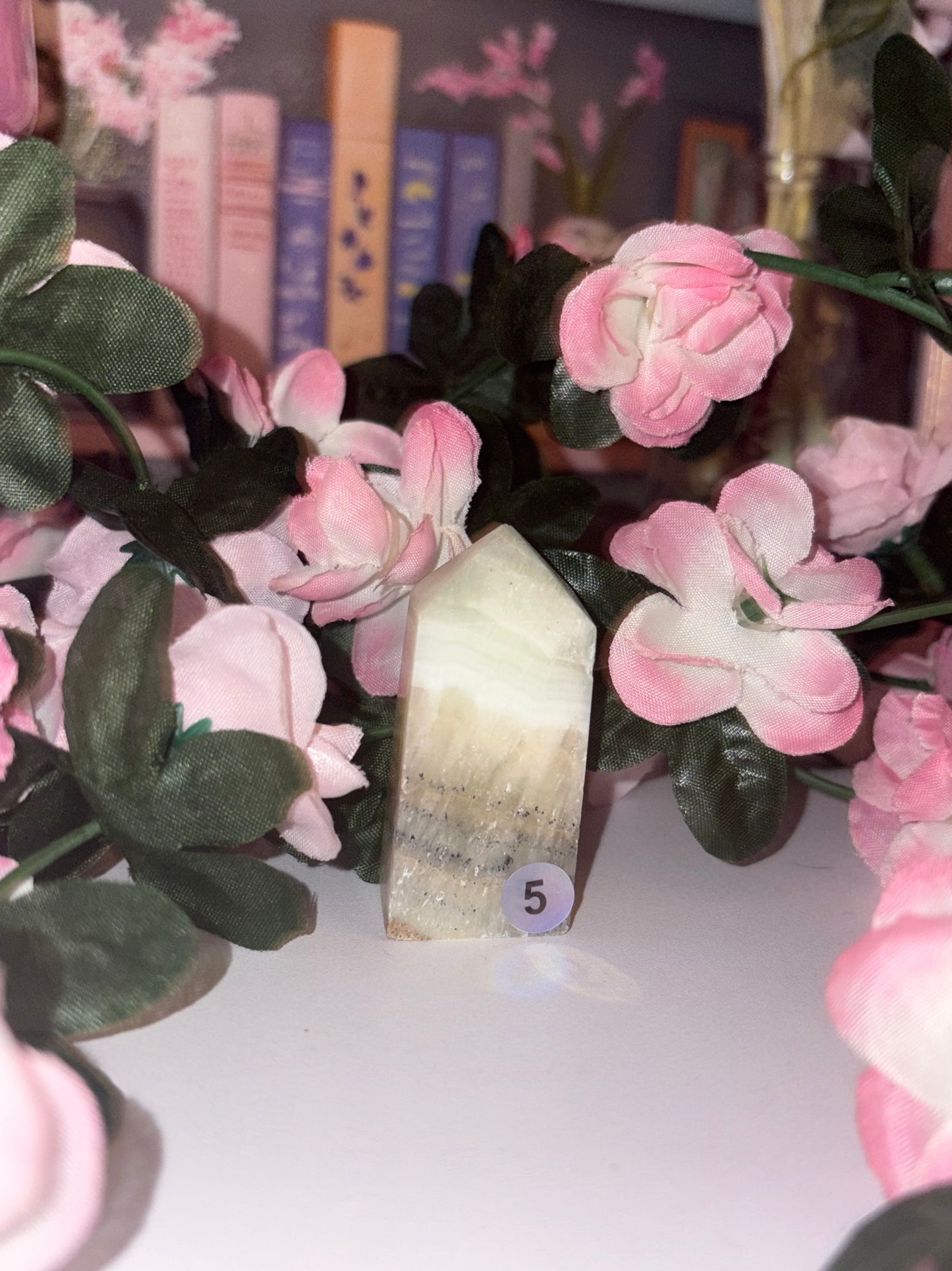 Pistachio Calcite Tower - Stunning Piece 5