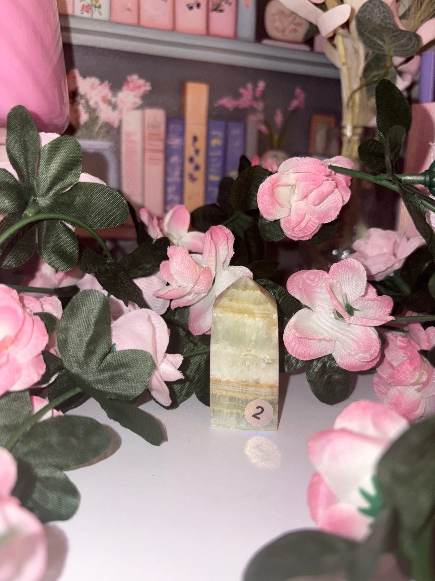 Pistachio Calcite Tower - Stunning Piece 2