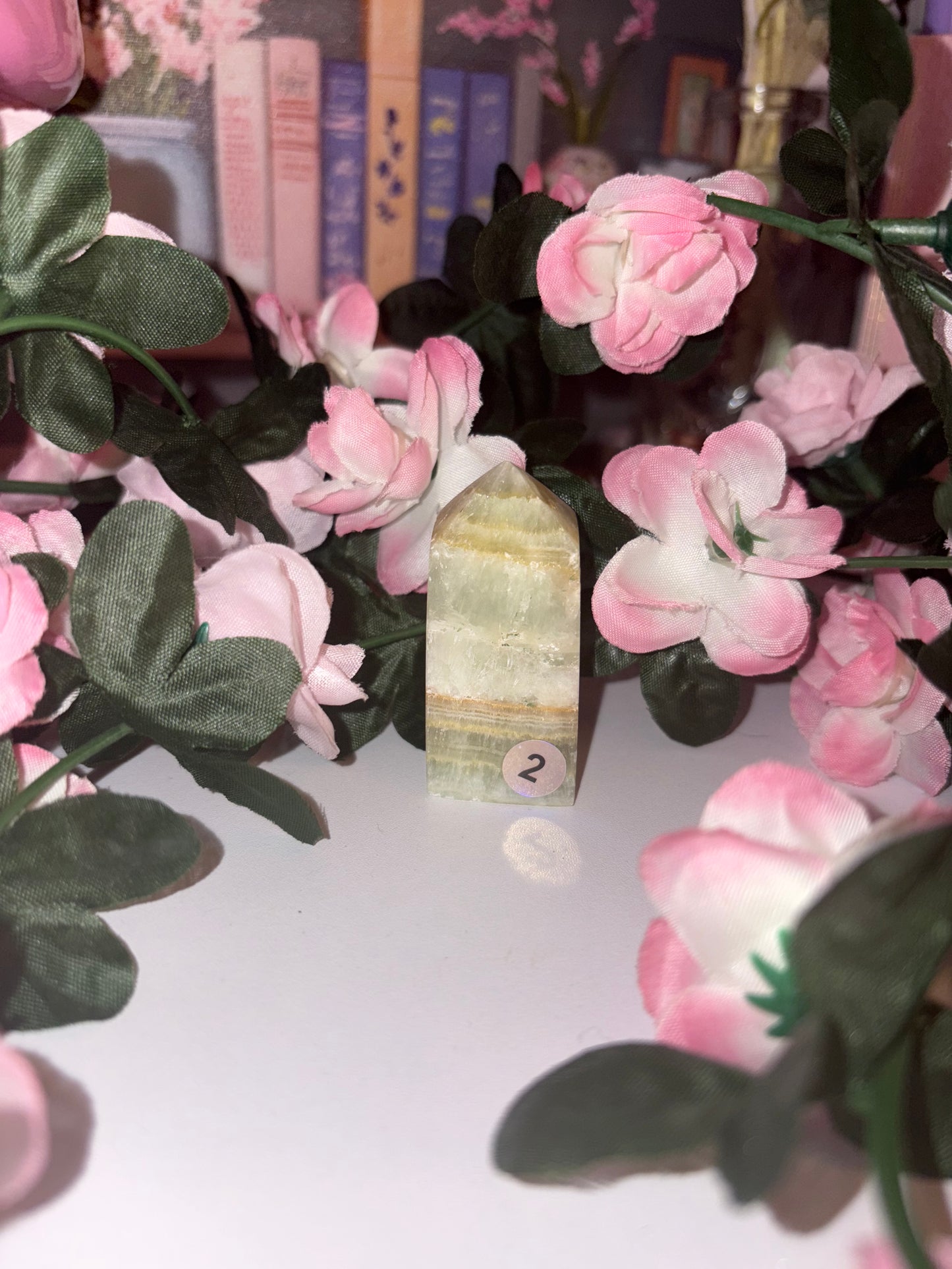 Pistachio Calcite Tower - Stunning Piece 2