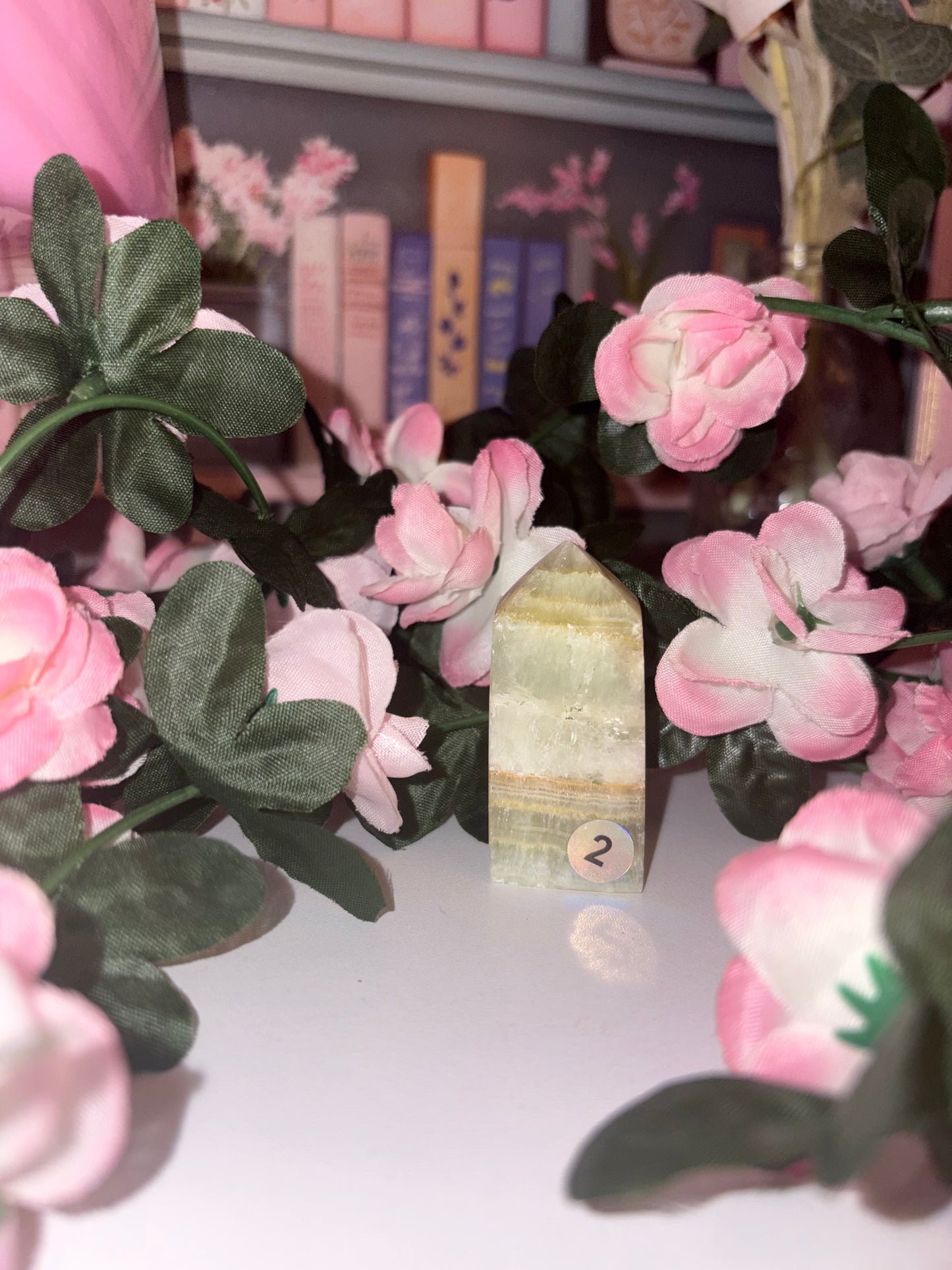 Pistachio Calcite Tower - Stunning Piece 2
