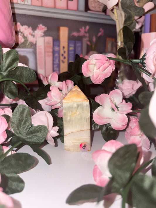 Pistachio Calcite Tower - Stunning Piece 8